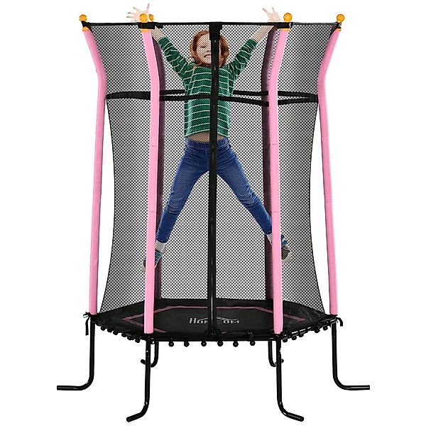 HOMCOM Kindertrampolin Ø163,5 cm, mit Sicherheitsnetz, günstig online kaufen