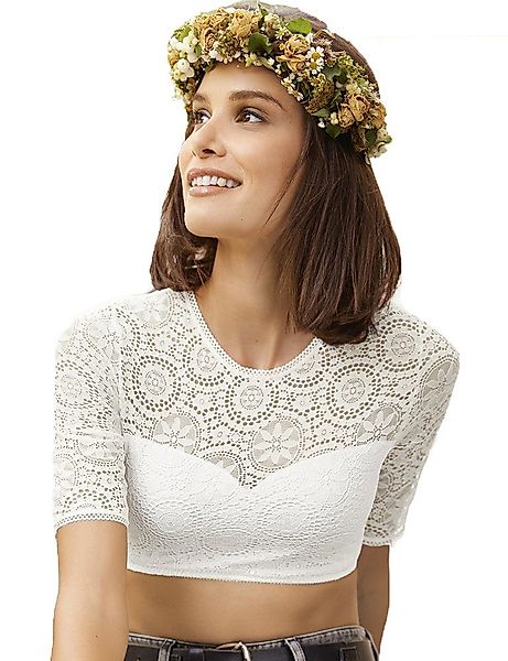 Nina Von C. Dirndlbluse Halbarm Dirndlbluse günstig online kaufen
