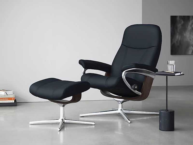 Stressless Fußhocker "Consul" mit Cross Base, Größe S, M & L, Holzakzent We günstig online kaufen