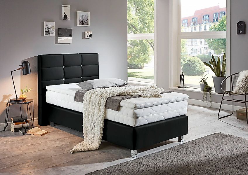 Westfalia Schlafkomfort Boxspringbett, mit Zierkissen, wahlweise mit Topper günstig online kaufen