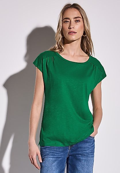 STREET ONE T-Shirt, mit Seitlichen Einschlitzen am Saum günstig online kaufen