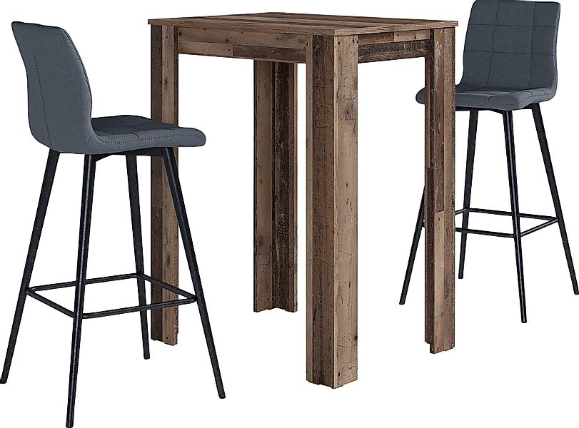 byLIVING Bargruppe "Essgruppe Nele, Stühle Simone", (Set, 3 tlg., Tisch mit günstig online kaufen