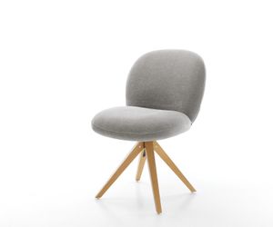 DELIFE Polsterstuhl Nube-Flex, Holzgestell kantig Natur günstig online kaufen