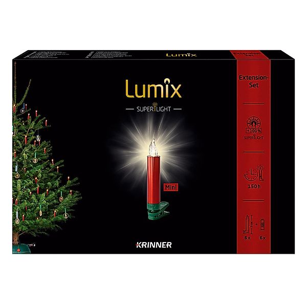 lumix LED-Christbaumkerzen LUMIX SuperLight Metallic Rot günstig online kaufen
