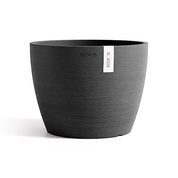 Ecopots Pflanztopf Stockholm Dunkelgrau 23,2 cm x 17,6 cm günstig online kaufen