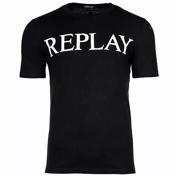 Replay T-Shirt Herren T-Shirt - 1/2-Arm, Rundhals, Logo günstig online kaufen
