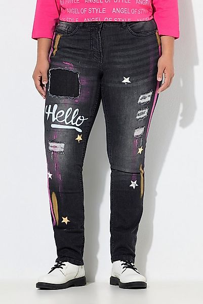 Angel of Style Röhrenjeans Slim-Jeans Irma schmales Bein Farbpatches 5-Pock günstig online kaufen