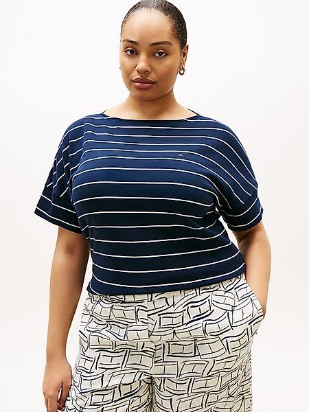 Tommy Hilfiger Curve Kurzarmshirt CRV MDRN CODY CAP SLV C-NK TEE in großen günstig online kaufen