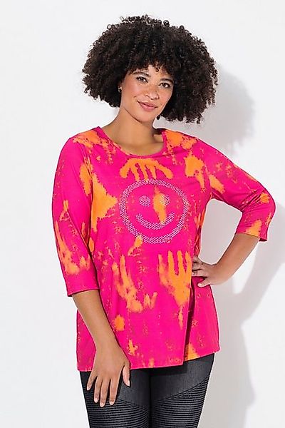 Angel of Style T-Shirt T-Shirt Straight Fit Smiley Batik-Muster günstig online kaufen