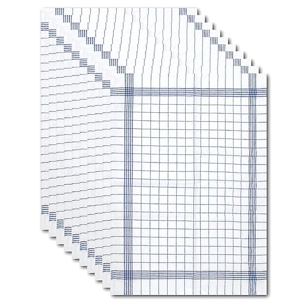Dyckhoff Geschirrtuchset Karo Blau 50 x 70 cm 10-tlg. günstig online kaufen