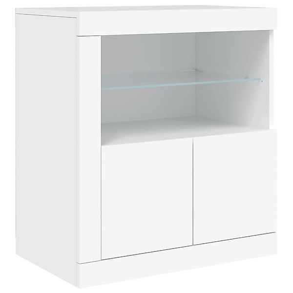 vidaXL Sideboard mit LED-Beleuchtung Weiß 60,5x37x67 cm 836616 günstig online kaufen