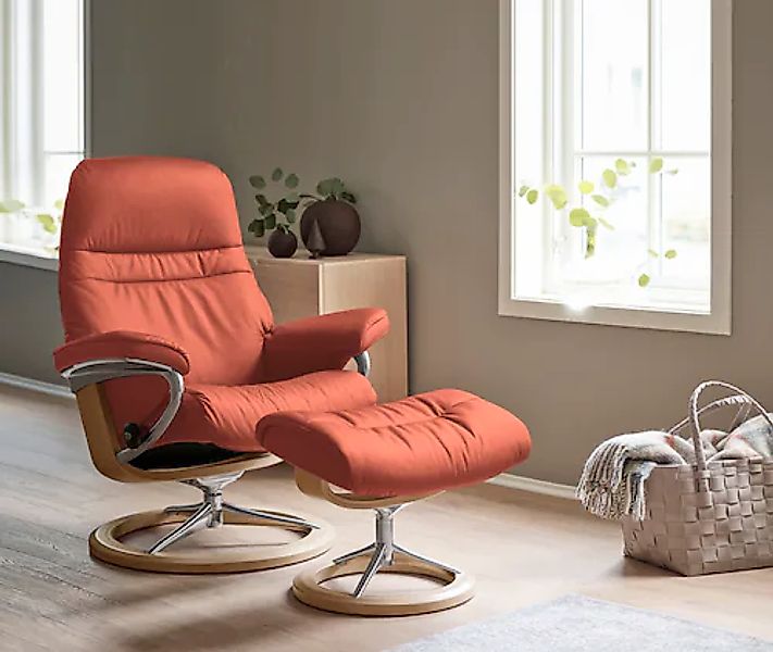 Stressless® Relaxsessel »Sunrise« Relaxsessel mit Hocker, mit Signature Bas günstig online kaufen