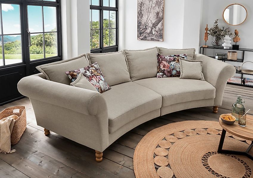 Home affaire Big-Sofa "Tassilo geschwungene Formensprache, bequem, Mega Sof günstig online kaufen