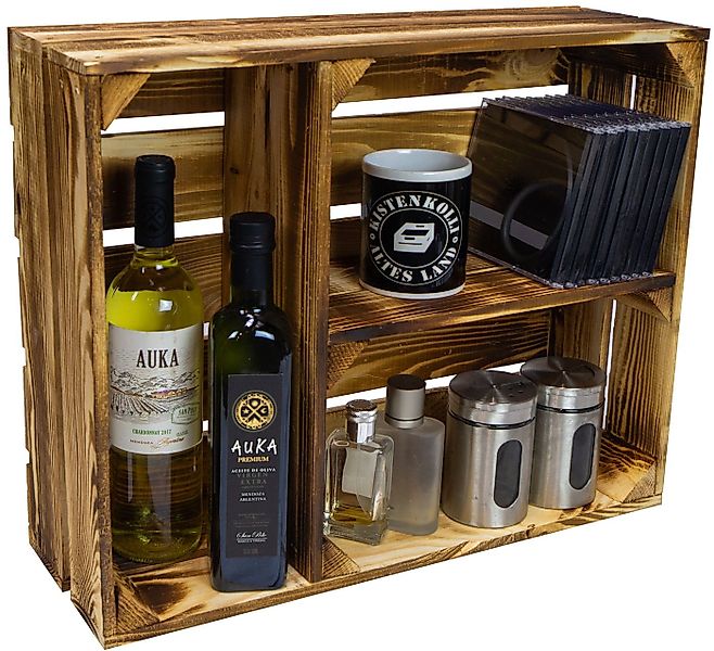 Kistenkolli Altes Land Allzweckkiste Gewürzregal Traute geflammt Hängeregal günstig online kaufen