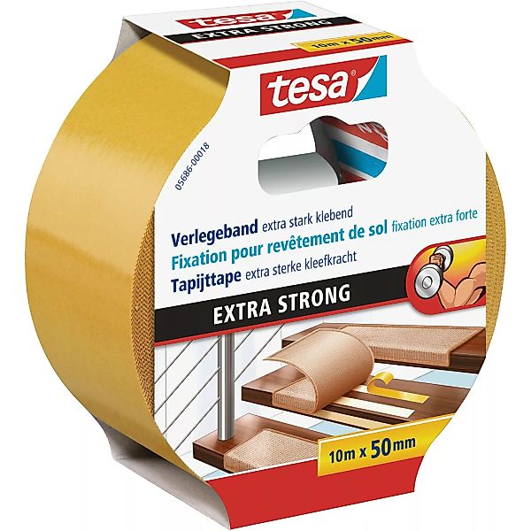 Tesa Verlegeband extra stark klebend 10 m x 50 mm günstig online kaufen
