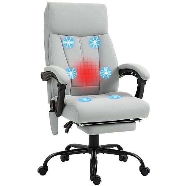 Vinsetto Schreibtischstuhl Bürostuhl mit Wippfunktion, Massagesessel (Chefs günstig online kaufen