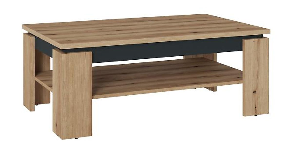 Meble Wójcik Couchtisch in Coast Evoke Eiche Dekor/Kosmos Grau - 110x43x67c günstig online kaufen