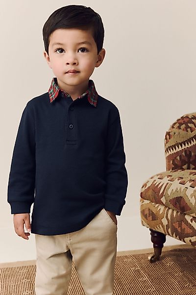 Next Langarm-Poloshirt Langärmeliges Polo-Shirt (1-tlg) günstig online kaufen