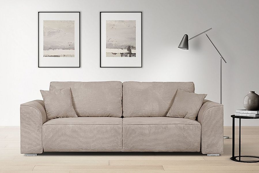 INOSIGN 3-Sitzer "BEATRICE, B: 250 cm - wahlweise mit Bettfunktion" u. Bett günstig online kaufen