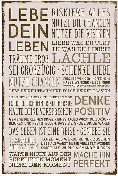 Reinders Poster "Denke positiv", (1 St.) günstig online kaufen