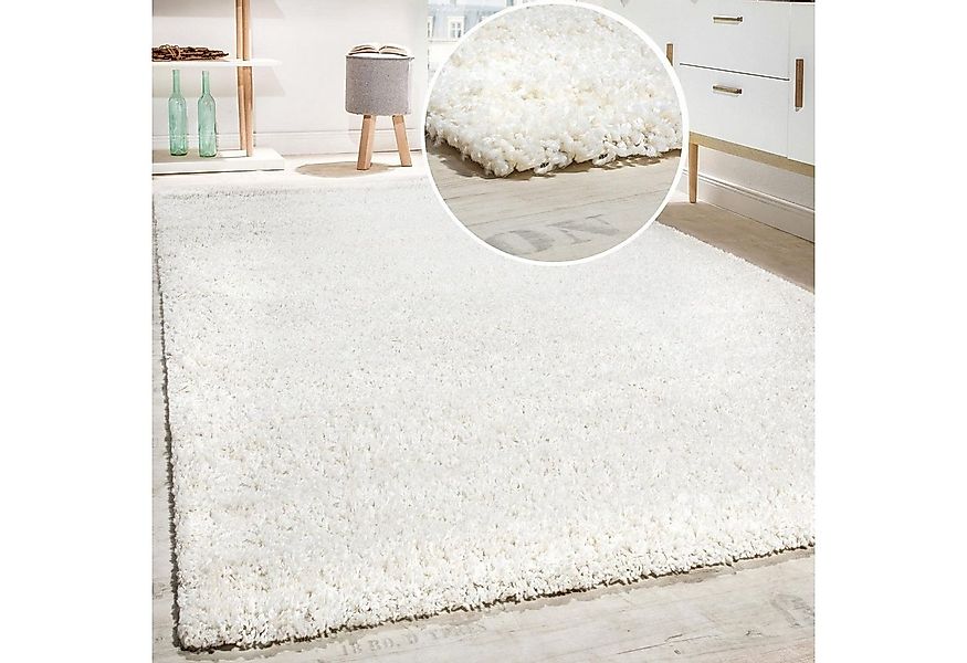 Paco Home Hochflor-Teppich Sky 250, rechteckig, Höhe: 34 mm, gewebt, Uni-Fa günstig online kaufen