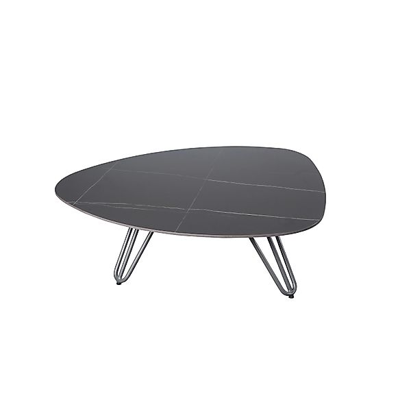 Garden Pleasure Gartentisch Alina Oval Grau-Schwarz 88 cm x 110 cm günstig online kaufen