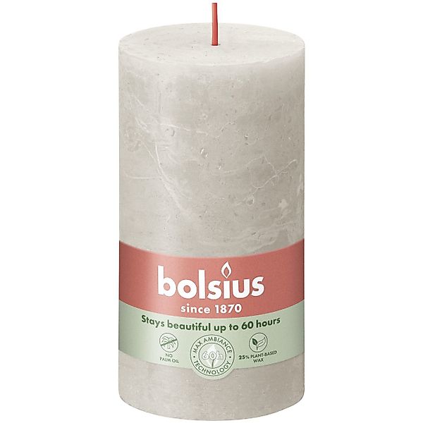 Bolsius Stumpenkerze Bolsius Rustik Stumpenkerze rustik günstig online kaufen