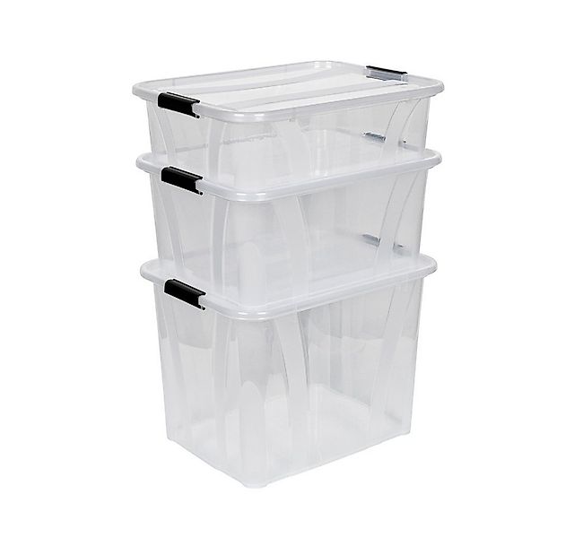 Kreher Aufbewahrungsbox 3er Set: Master Boxen mit Deckel (21, 32, 55 Liter) günstig online kaufen