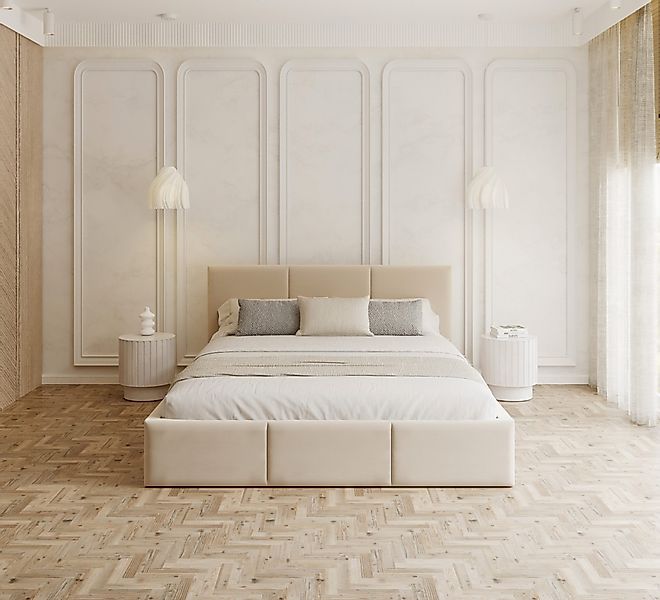 FDM Polsterbett Stauraumbett AMBER Bettgestell 90x200, günstig online kaufen