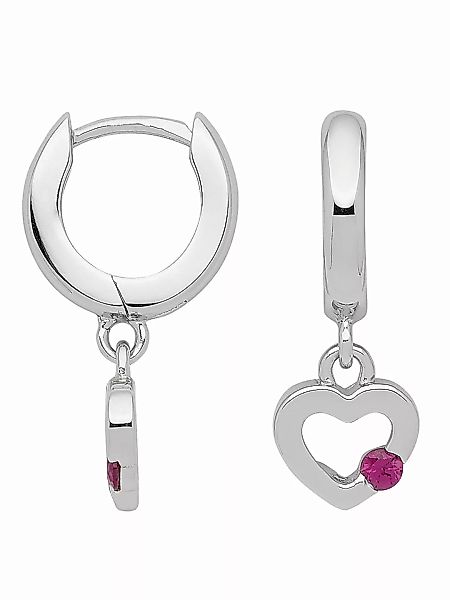 Adelia´s Paar Ohrhänger "925 Silber Ohrringe Creolen mit Zirkonia Ø 11,6 mm günstig online kaufen