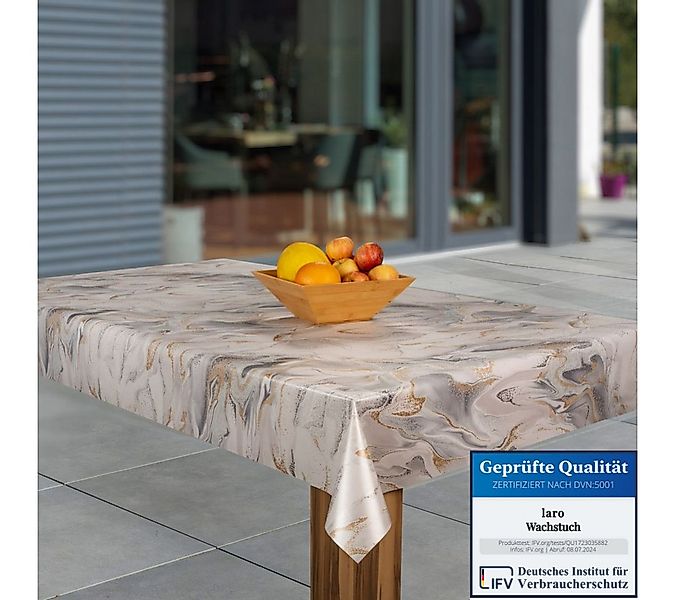 laro Tischdecke Wachstuch-Tischdecken Abwaschbar Sand Sahara beige braun re günstig online kaufen