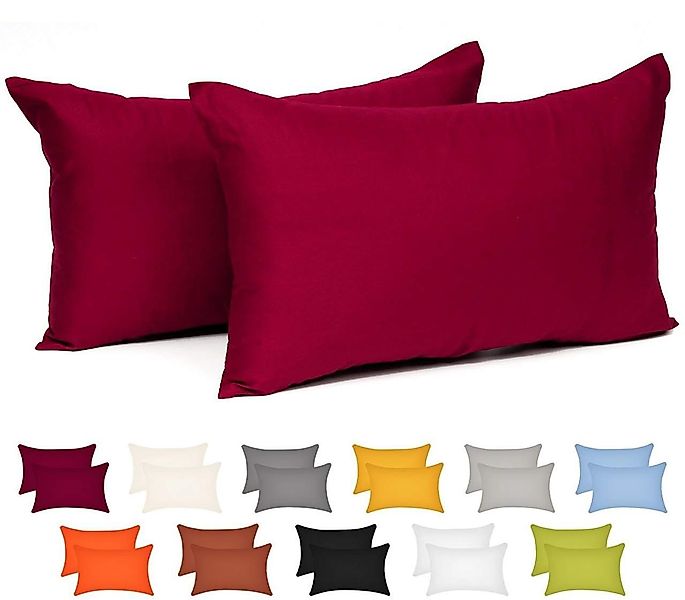 Woltu Kissenbezug, (2 Stück), Kissenhülle 100% Baumwolle mit Reissverschlus günstig online kaufen