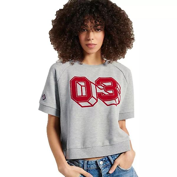 Superdry Collegiate Colourblock Kurzarm T-shirt XS Grey Marl günstig online kaufen