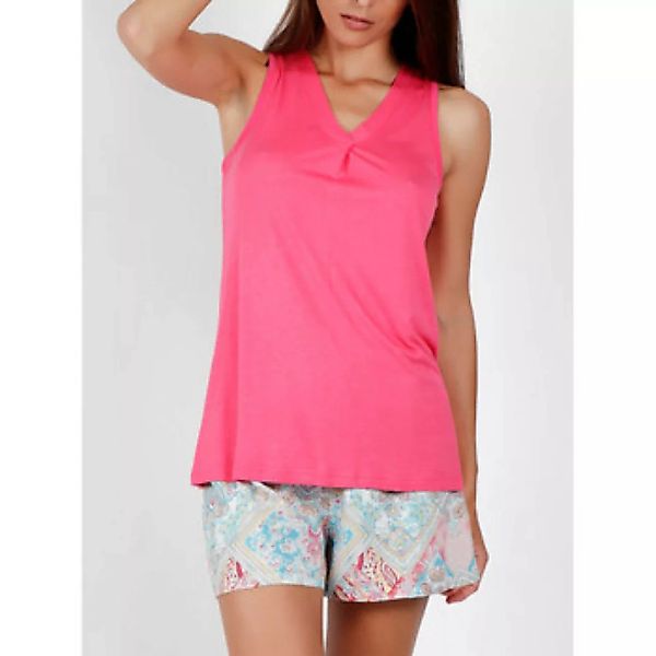 Admas  Pyjamas/ Nachthemden Pyjama-Shorts Tanktop Colored Diamonds rosa günstig online kaufen