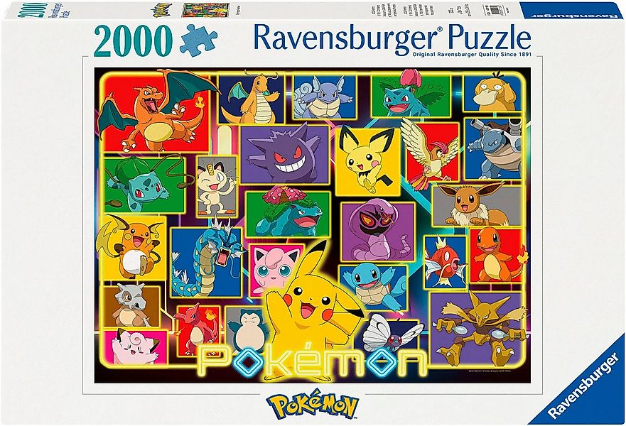 Ravensburger Puzzle Leuchtende Pokémon, 2000 Puzzleteile, Made in Germany günstig online kaufen