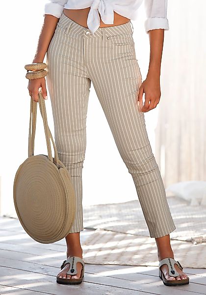 LASCANA mit Streifenprint in Slim-Fit-Form, Superstretch-Qualität günstig online kaufen