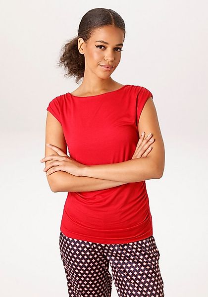 Aniston CASUAL T-Shirt mit Raffungen an den Seitennähten - NEUE KOLLEKTION günstig online kaufen