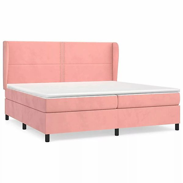 vidaXL Boxspringbett mit Matratze Rosa 200x200 cm Samt1372946 günstig online kaufen