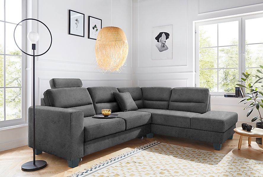 TRENDMANUFAKTUR Ecksofa »Chamber, zeitlos & elegant, bequem, L-Form« inklus günstig online kaufen