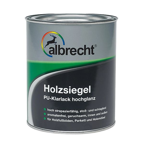 Lack Albrecht Holzlack Holzsiegel hochglanz Holzschutz Farblos 750ml Holzsc günstig online kaufen