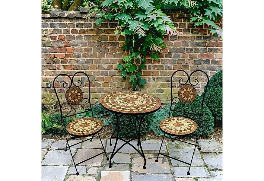 Wohnando Garten-Essgruppe Bistroset "Caspian", Metalltisch, Metallmöbel, sc günstig online kaufen