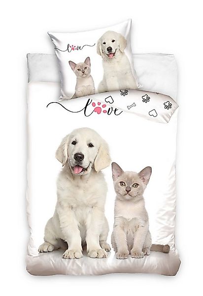 Carbotex Bettwäsche Hunde Dogs Bettwäsche 135 x 200 cm günstig online kaufen