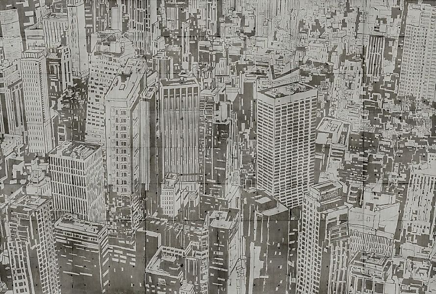 living walls Fototapete "Walls by Patel Downtown 2" glatt Vlies, Wand, Schr günstig online kaufen