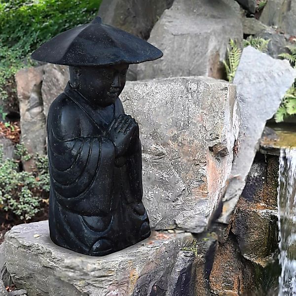 Stein Skulptur Shaolin Mönch Kurnool Mit Kopfbedeckung günstig online kaufen