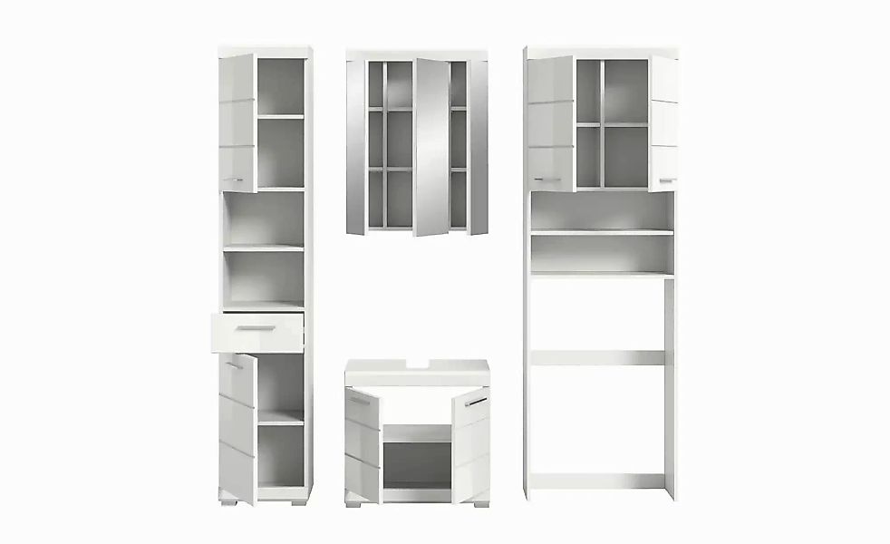 Badmöbel-Set SCHLOONSEE  4 teilig  bestehend aus: Hochschrank  WBU  Spiegel günstig online kaufen