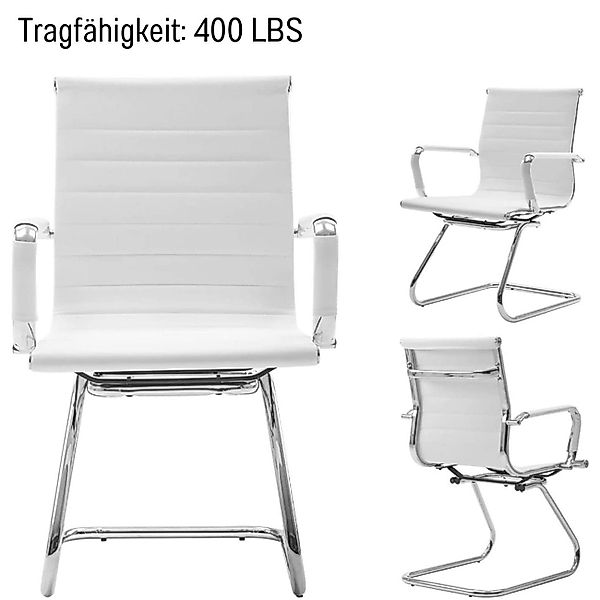 WAHSON OFFICE CHAIRS Bürostuhl 2 PU-Leder-Freischwinger günstig online kaufen