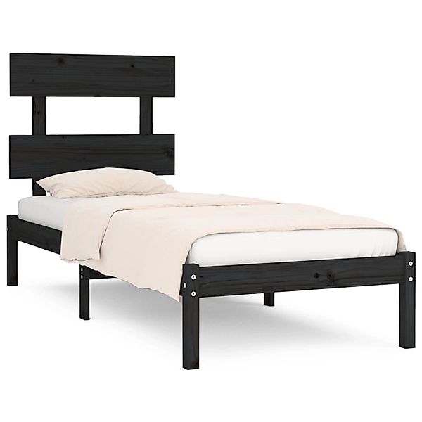 Vidaxl Massivholzbett Schwarz 75x190 Cm 2ft6 Small Single günstig online kaufen