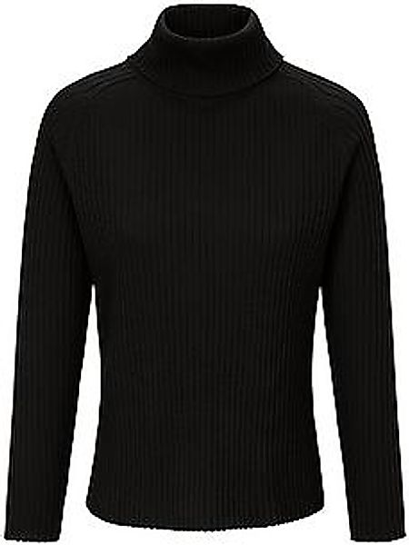 Rollkragen-Pullover aus 100% Schurwolle-Merino Peter Hahn schwarz günstig online kaufen