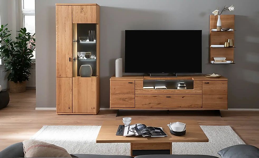 Woodford Wohnkombination  Rosiro ¦ holzfarben ¦ Maße (cm): B: 305 H: 209 T: günstig online kaufen