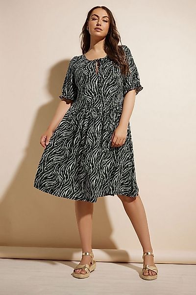 Stil Diva Minikleid Minikleid in Übergröße mit gerafftem Ausschnitt und Mus günstig online kaufen